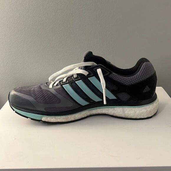 Gray & Blue Adidas Supernova Glide 6 Running Shoe - Picture 10 of 14